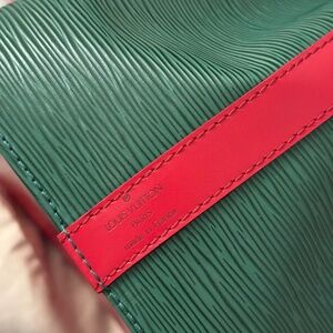 Vintage Louis Vuitton Petit Noe Bicolor Green & Red Epi Leather Shoulder Bag